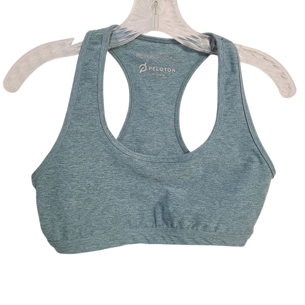 Peloton | Women's Light Green Blue Medium Hold Sports Bra (Size Large)